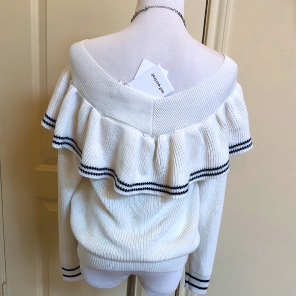 SELF-PORTRAIT off shoulder sweater - Picture 5 of 16